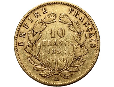 Francja, Napoleon III, 10 franków 1856 A, Paryż - 2
