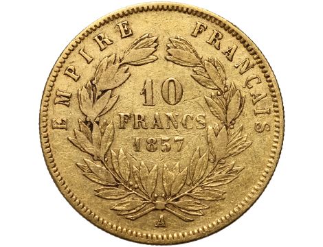Francja, Napoleon III, 10 franków 1857 A, Paryż - 2