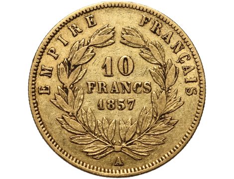 Francja, Napoleon III, 10 franków 1857 A, Paryż - 2