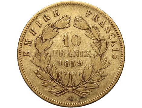 Francja, Napoleon III, 10 franków 1859 A, Paryż - 2