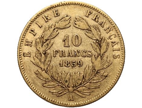 Francja, Napoleon III, 10 franków 1859 A, Paryż - 2
