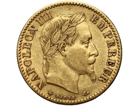 Francja, Napoleon III, 10 franków 1864 BB, Strasbourg