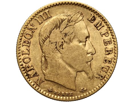 Francja, Napoleon III, 10 franków 1865 A, Paryż