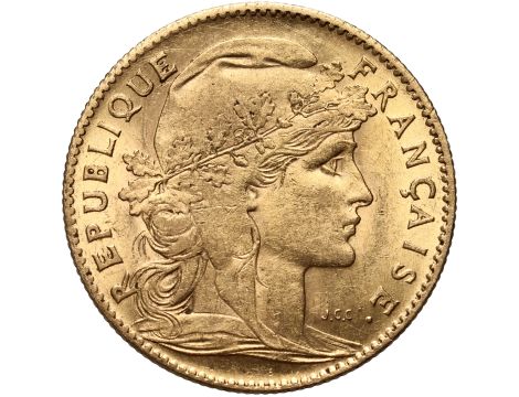 Francja, 10 franków 1907, Marianna i Kogut