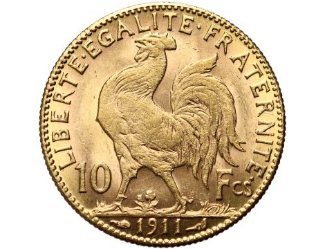 Francja, 10 franków 1911, Marianna i Kogut - 2