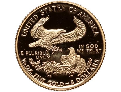 USA, 5 dolarów 1996, Amerykański Orzeł, Proof, 1/10 uncji złota - 2