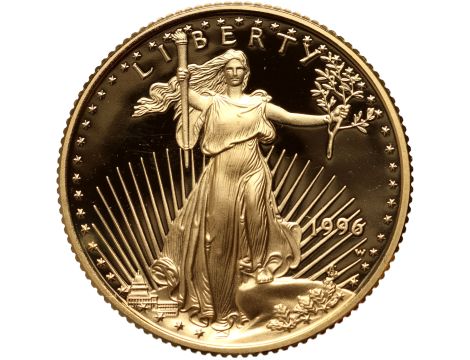 USA, 10 dolarów 1996, Amerykański Orzeł, Proof, 1/4 uncji złota