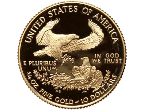 USA, 10 dolarów 1996, Amerykański Orzeł, Proof, 1/4 uncji złota - 2