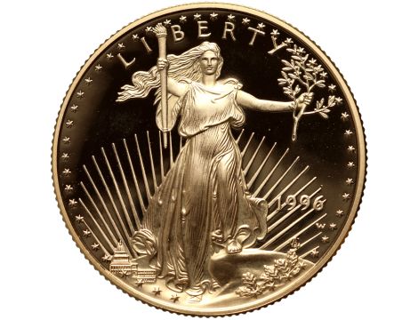 USA, 25 dolarów 1996, Amerykański Orzeł, Proof, 1/2 uncji złota