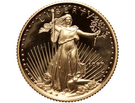USA, 5 dolarów 1997, Amerykański Orzeł, Proof, 1/10 uncji złota