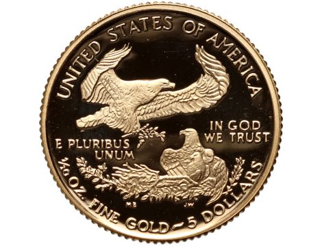 USA, 5 dolarów 1997, Amerykański Orzeł, Proof, 1/10 uncji złota - 2