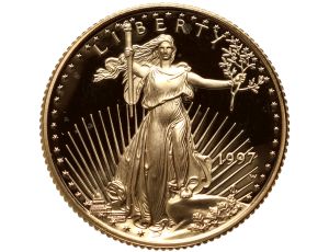 4447. USA, 10 dolarów 1997, Amerykański Orzeł, Proof, 1/4 uncji złota