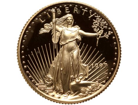 USA, 10 dolarów 1997, Amerykański Orzeł, Proof, 1/4 uncji złota