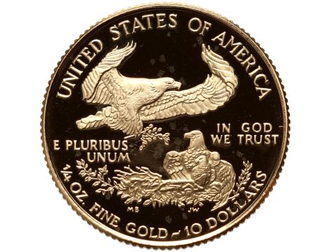 USA, 10 dolarów 1997, Amerykański Orzeł, Proof, 1/4 uncji złota - 2