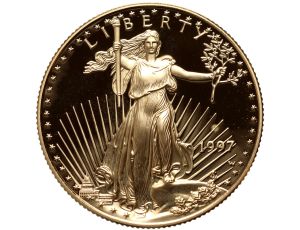 4448. USA, 25 dolarów 1997, Amerykański Orzeł, Proof, 1/2 uncji złota