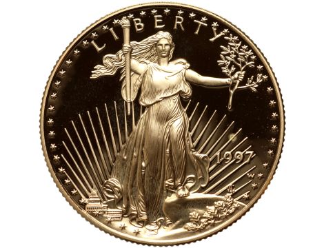 USA, 25 dolarów 1997, Amerykański Orzeł, Proof, 1/2 uncji złota