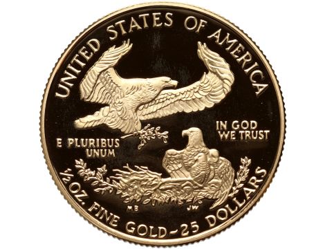 USA, 25 dolarów 1997, Amerykański Orzeł, Proof, 1/2 uncji złota - 2