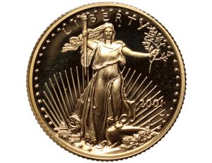 4449. USA, 5 dolarów 2001, Amerykański Orzeł, Proof, 1/10 uncji złota