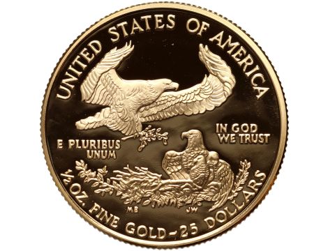 USA, 25 dolarów 2001, Amerykański Orzeł, Proof, 1/2 uncji złota - 2