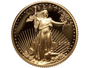 4453. USA, 5 dolarów 2004, Amerykański Orzeł, Proof, 1/10 uncji złota