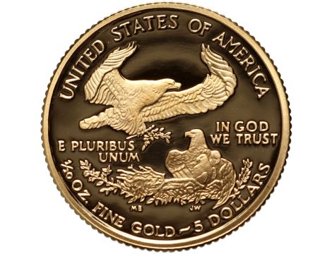 USA, 5 dolarów 2004, Amerykański Orzeł, Proof, 1/10 uncji złota - 2