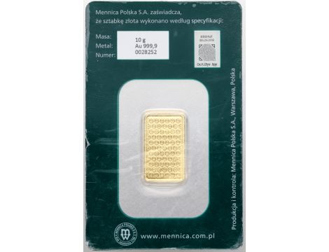 4459. Sztabka złota 10 g Mennica Polska - 2