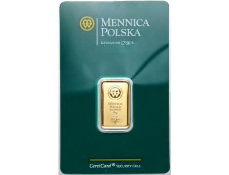 4460. Sztabka złota 10 g Mennica Polska
