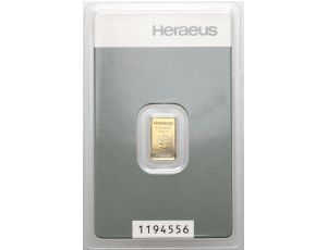 4461. Sztabka złota 1 g Heraeus