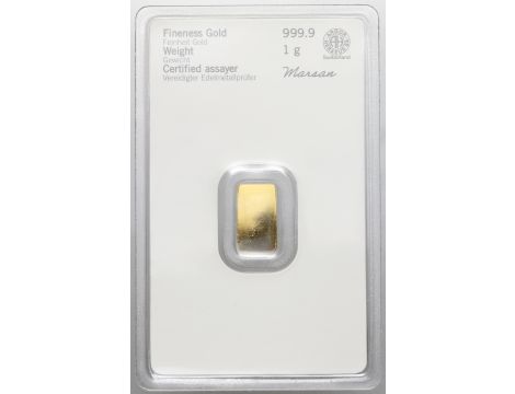 4461. Sztabka złota 1 g Heraeus - 2