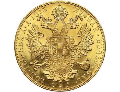 Austria, Franciszek Józef I, 4 dukaty 1915, Czworak, Nowe bicie - 2