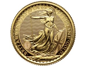 4470. Wielka Brytania, 25 funtów 2023, Britannia, 1/4 uncji złota