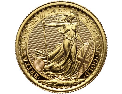 Wielka Brytania, 25 funtów 2023, Britannia, 1/4 uncji złota