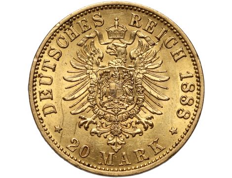 Niemcy, Fryderyk III, Prusy, 20 marek 1888 A, Berlin - 2