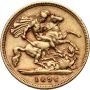 Wielka Brytania, Wiktoria, 1/2 suwerena 1896 - 3