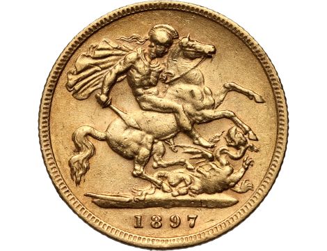 Wielka Brytania, Wiktoria, 1/2 suwerena 1897 - 2