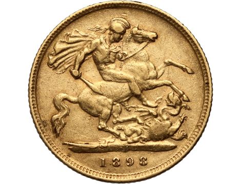 Wielka Brytania, Wiktoria, 1/2 suwerena 1898 - 2