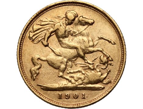 Wielka Brytania, Wiktoria, 1/2 suwerena 1901 - 2