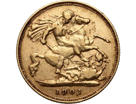 Wielka Brytania, Wiktoria, 1/2 suwerena 1901 - 2