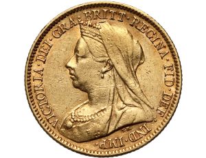4488. Wielka Brytania, Wiktoria, 1/2 suwerena 1901
