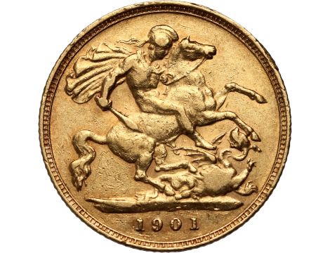Wielka Brytania, Wiktoria, 1/2 suwerena 1901 - 2