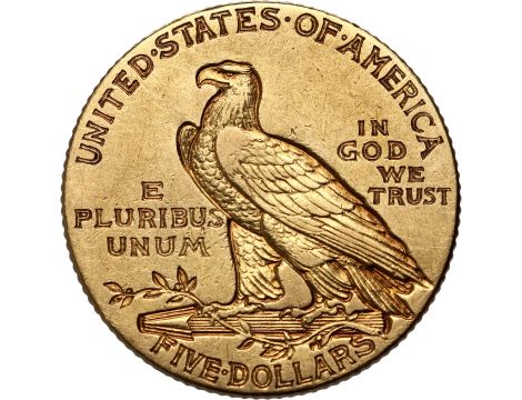 USA, 5 dolarów 1908, Filadelfia, Indianin - 2