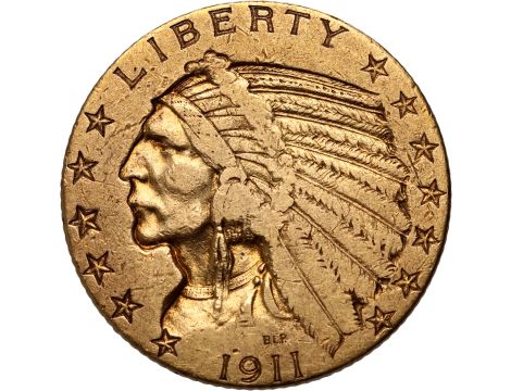 USA, 5 dolarów 1911, Filadelfia, Indianin