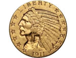 4493. USA, 5 dolarów 1911, Filadelfia, Indianin