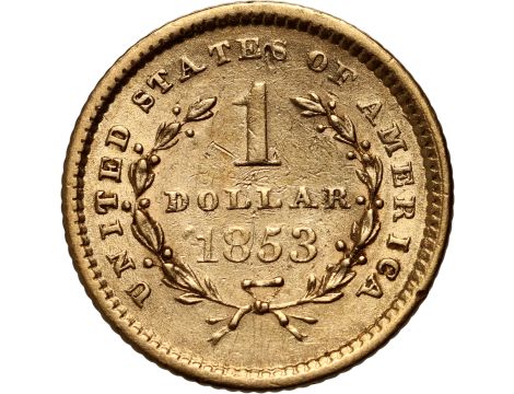 USA, 1 dolar 1853, Filadelfia, Liberty - 2