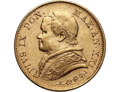 Watykan, Pius IX, 20 lirów 1866 R, Rzym