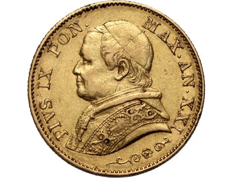Watykan, Pius IX, 20 lirów 1866 R, Rzym