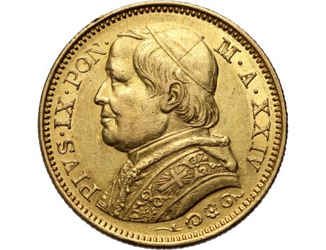 Watykan, Pius IX, 20 lirów 1869 R, Rzym