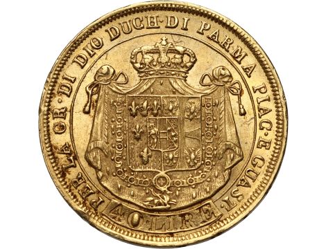 Włochy, Parma, Maria Luiza, 40 lirów 1815 - bardzo ładne - 2