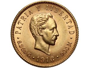 4507. Kuba, 5 pesos 1916, Jose Marti