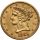 4519. USA, 5 dolarów 1880, Filadelfia, Liberty